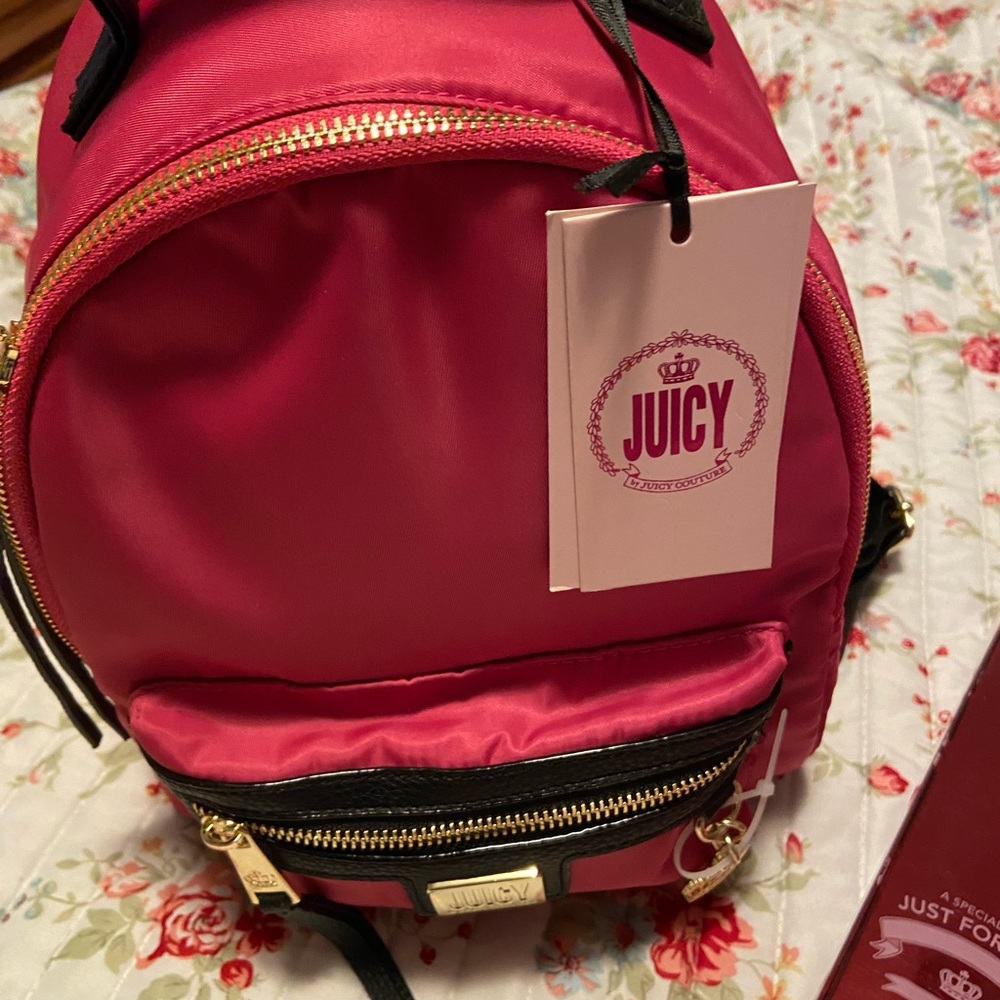 Juicy Couture back pack with wallet & coin purse set brand new